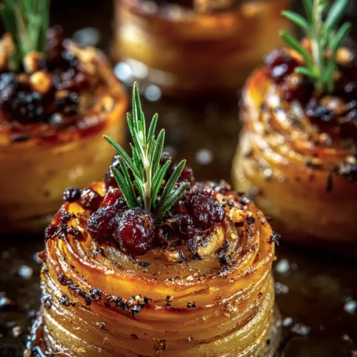 Cranberry Glazed Sweet Potato Roses Recipe (Holiday Side)