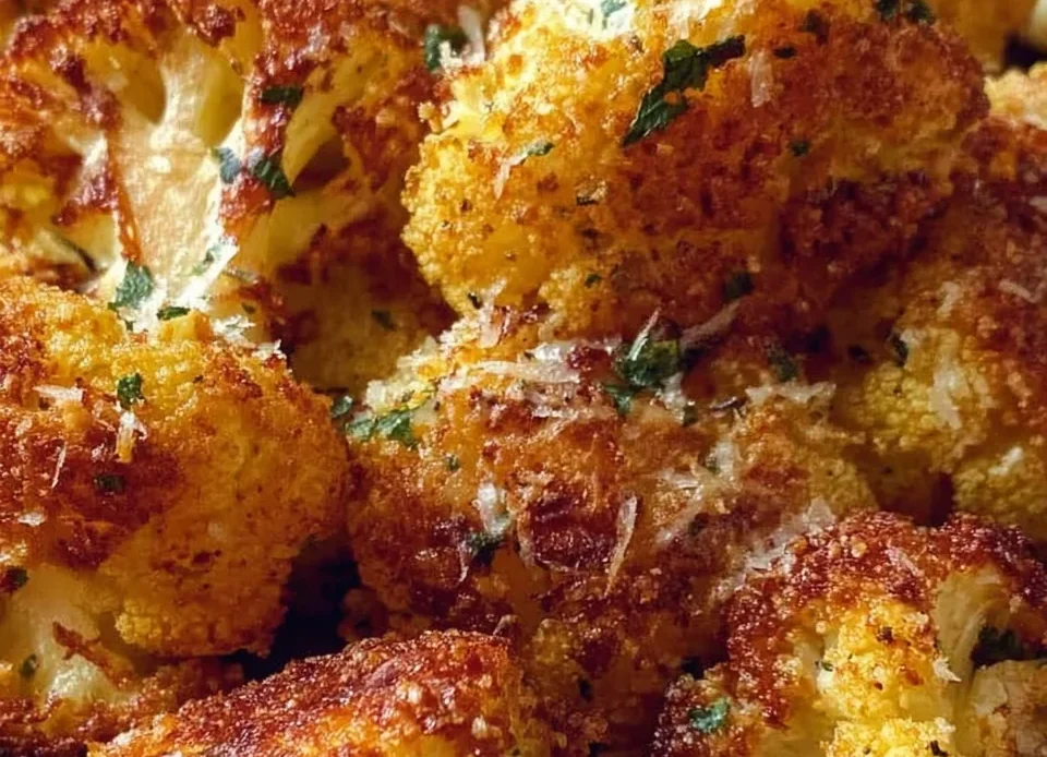 Crispy Parmesan Cauliflower Bites | Easy Oven Snack
